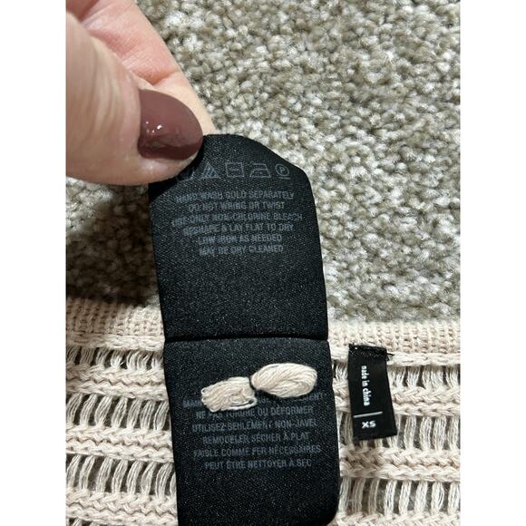 Anthropologie Akemi + kim Lara Muted Pink Poncho Sweater XS Oversized - Picture 5 of 9